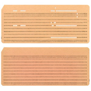 Image: Vintage computer data punch card