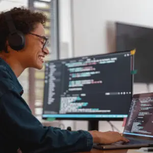 A data professional working.