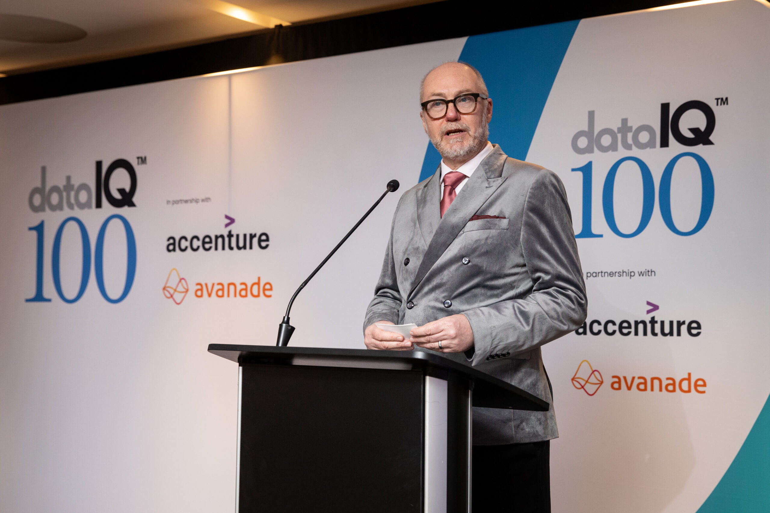 David Reed hosting the 2024 DataIQ 100 Reveal event.