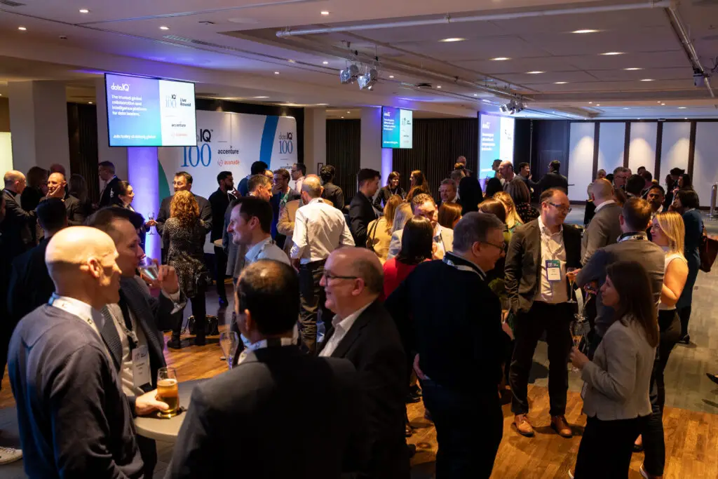 A busy room at the DataIQ 100 Reveal in 2024