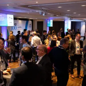 A busy room at the DataIQ 100 Reveal in 2024