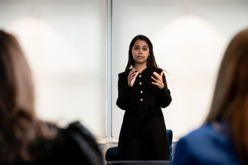 A data leader presenting to an audience.