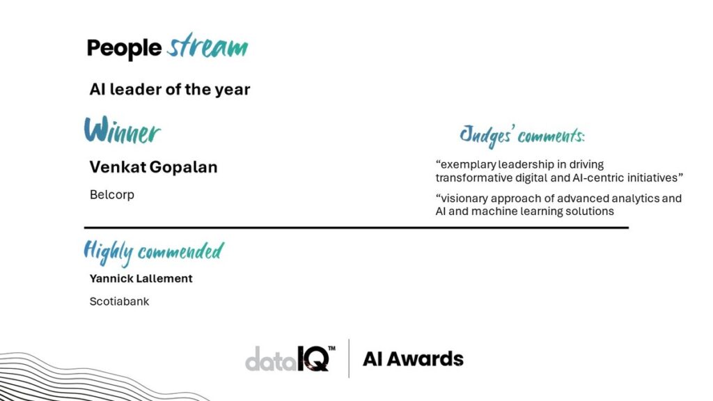 AI Awards 2024 - AI Leader of the Year – Venkat Gopalan