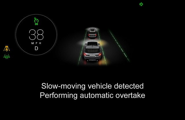 Display screen of an autonomous car