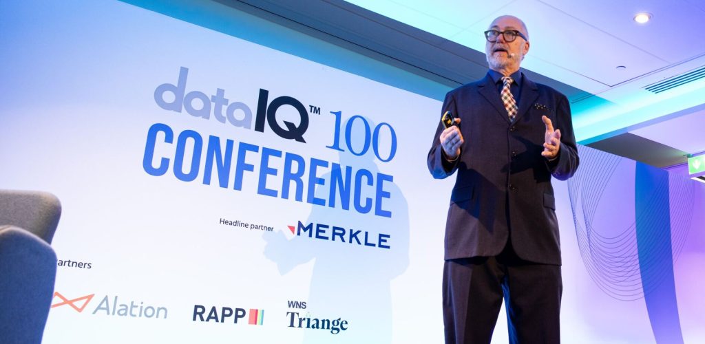 David Reed, Chief Knowledge Office and Evangelist, DataIQ, presenting at the DataIQ Conference in 2023