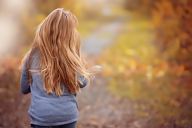 Girl in woods