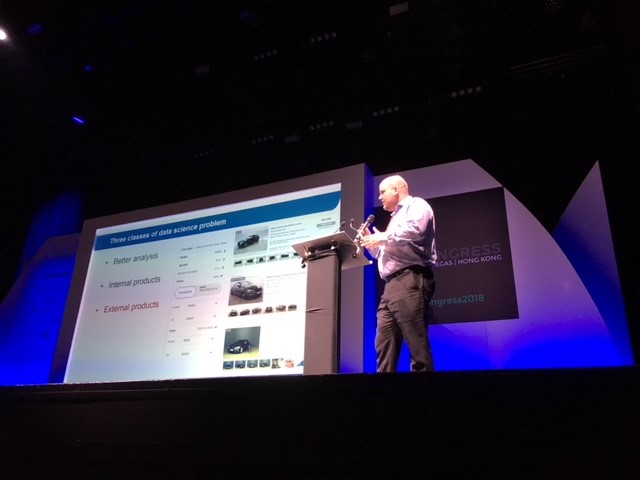 Lessons learnt from AutoTrader algorithms 2 Dr Peter Appleby, head of data science, AutoTrader giving a presentation