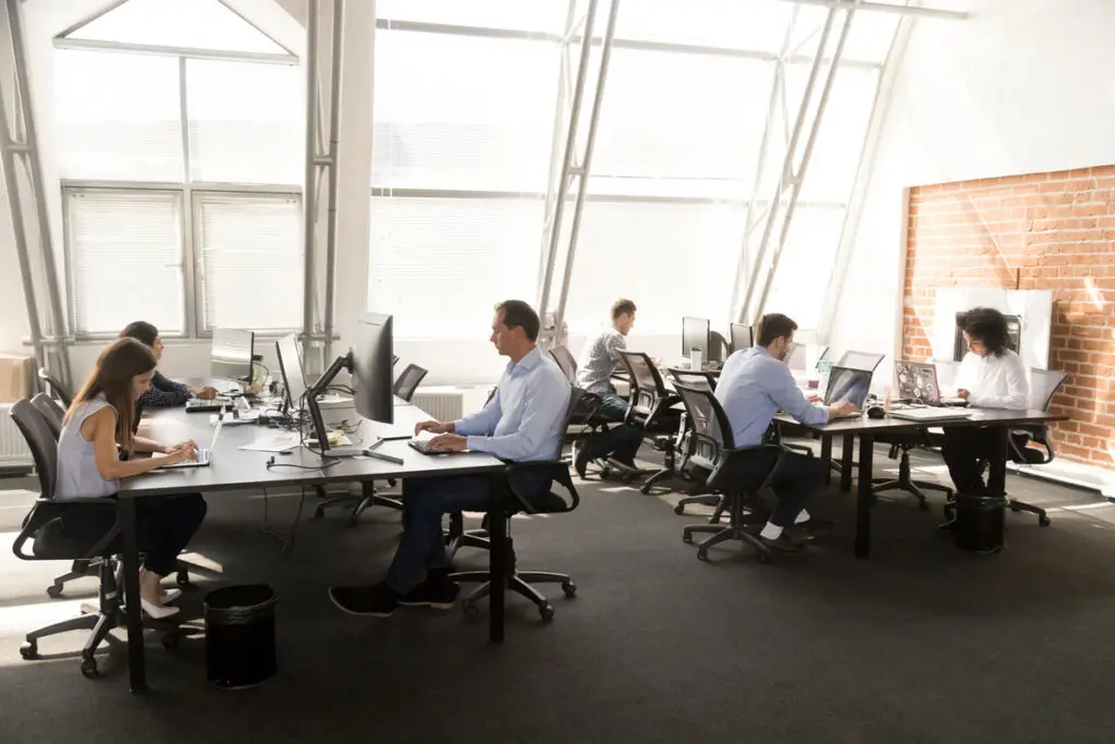 People in an office working towards their data vision