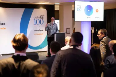David Reed presenting at the 2024 DataIQ 100 Reveal.