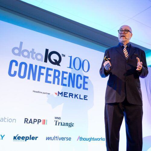 David Reed, Chief Knowledge Office and Evangelist, DataIQ, presenting at the DataIQ Conference in 2023