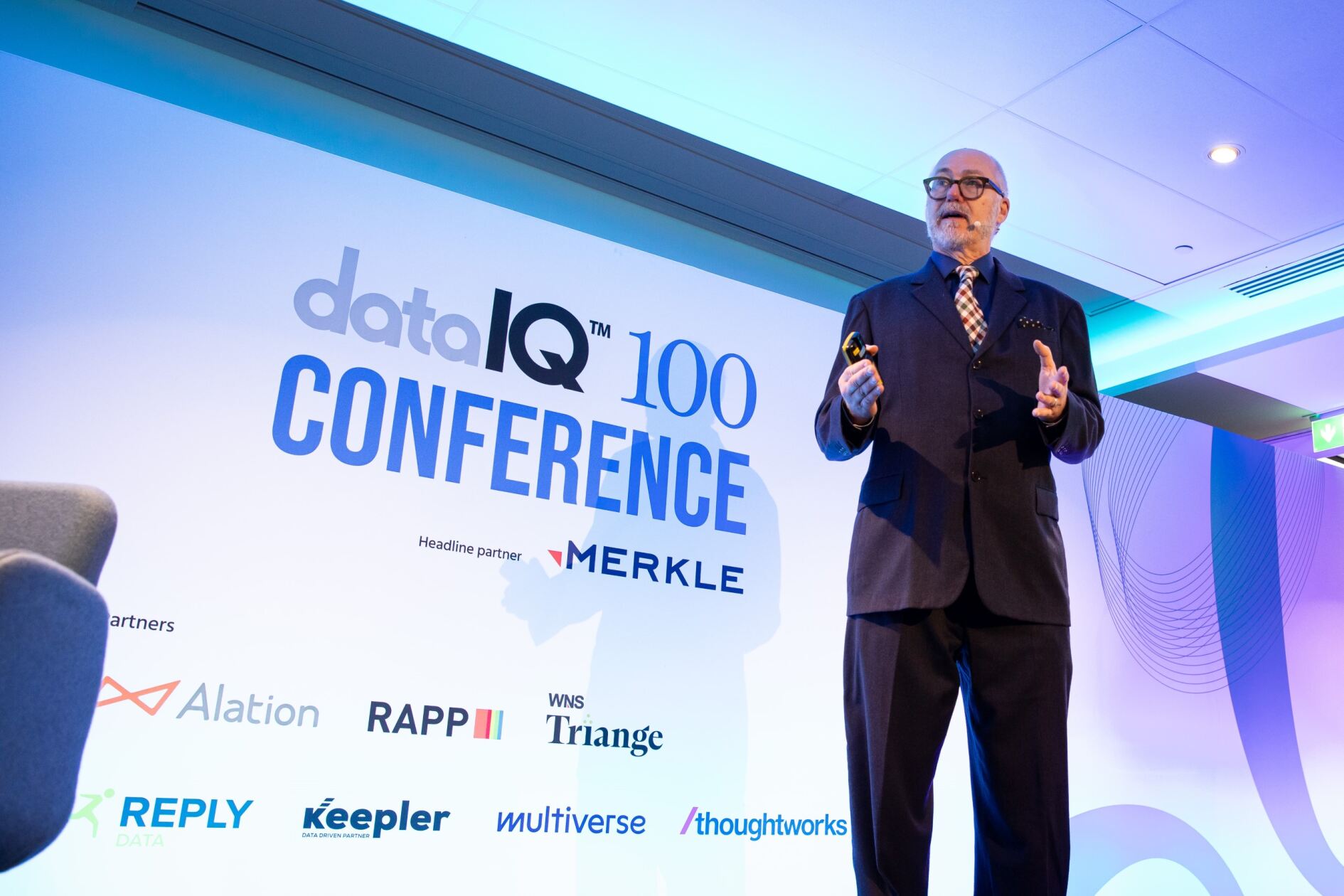 David Reed, Chief Knowledge Office and Evangelist, DataIQ, presenting at the DataIQ Conference in 2023