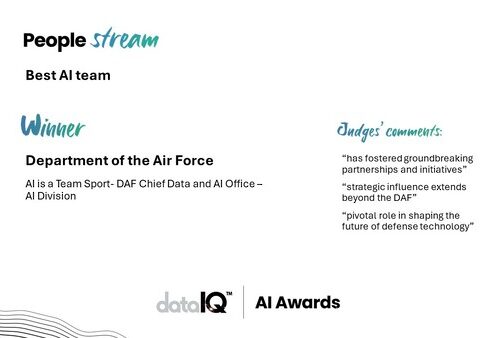AI Awards 2024 - Best AI Team – Department of the Air Force Chief Data and AI Office