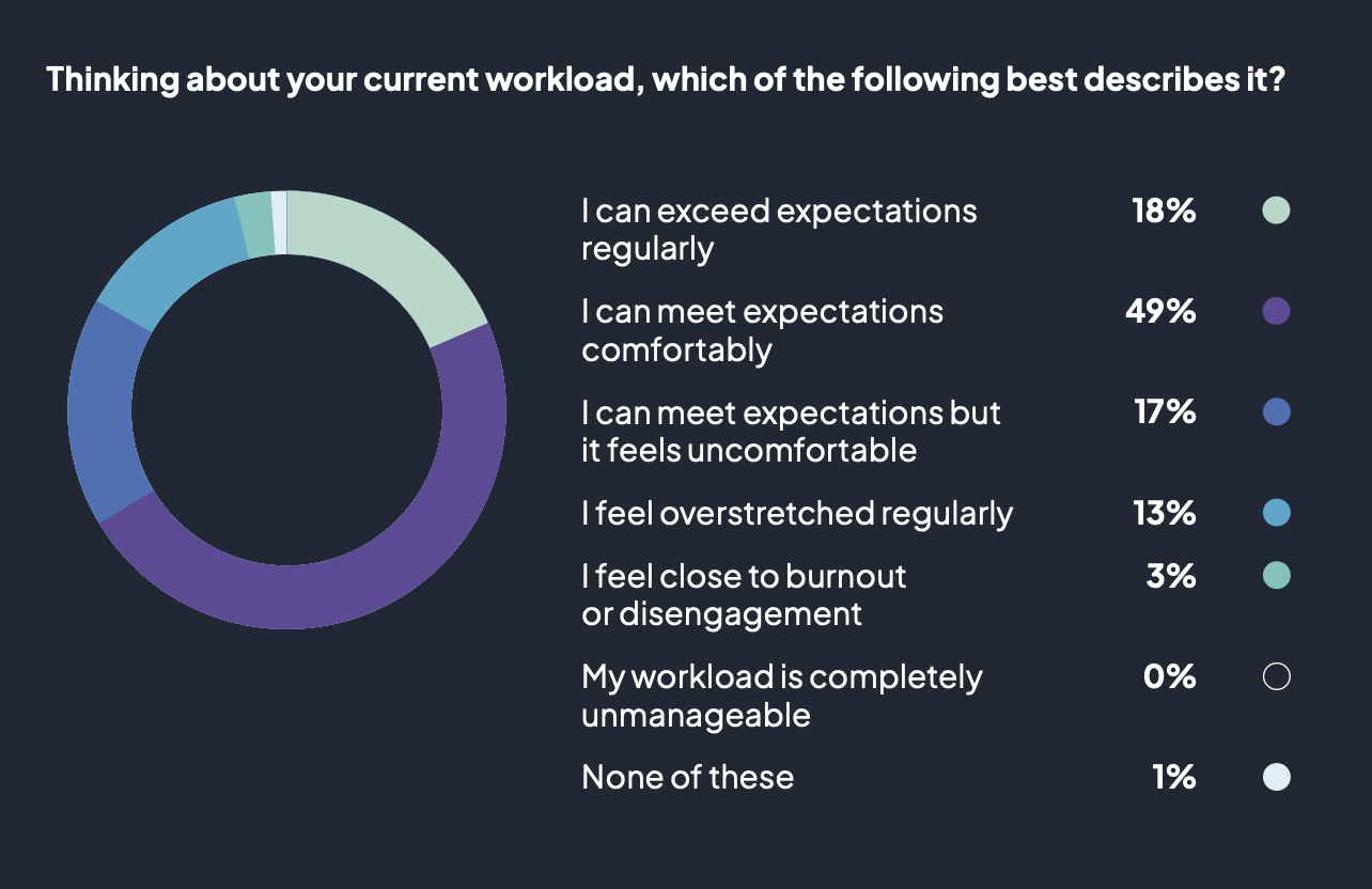 Thinking about your current workload, which of the following best describes it?