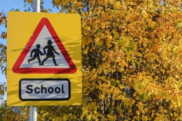 school crossing sign Thumb
